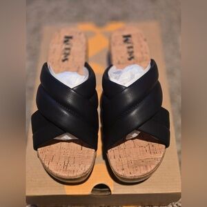 Kork Ease Faithe Platform Sandal Black Women’s 7 NIB